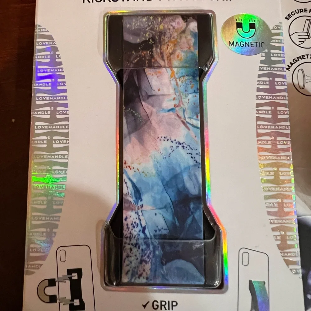 Vibrant kickstand phone grip and mag mount